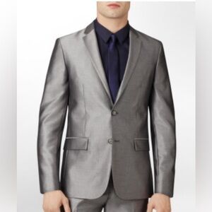 Calvin Klein extreme slim fit shiny metallic blazer